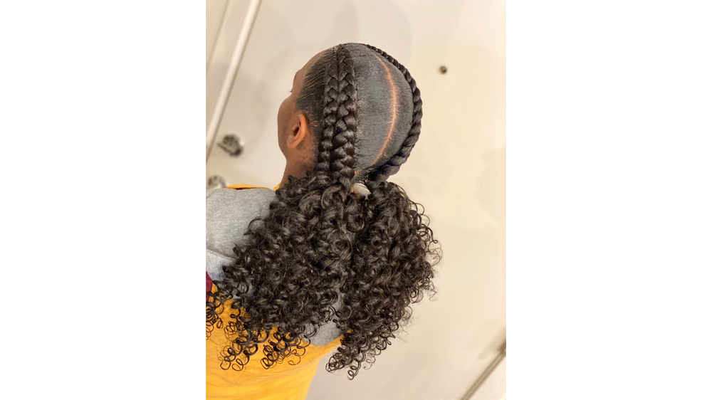 2 Double Braids W Ponys