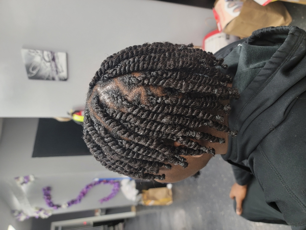 Mens Two Strand Twist(Hair Added)