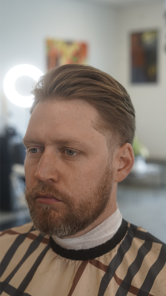 Haircut + Shear Trim + Beard