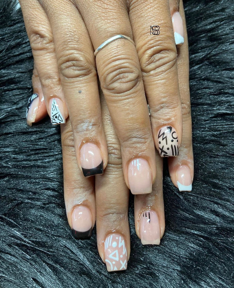 Short Acrylic Gel Fill In