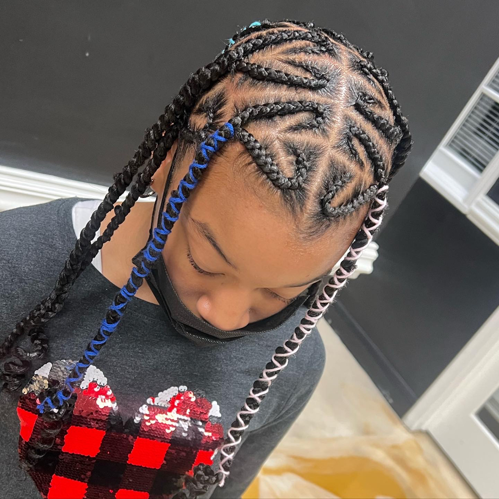 Heart Knotless Braids