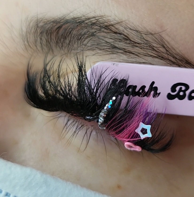 Add Glitter One Each Eye