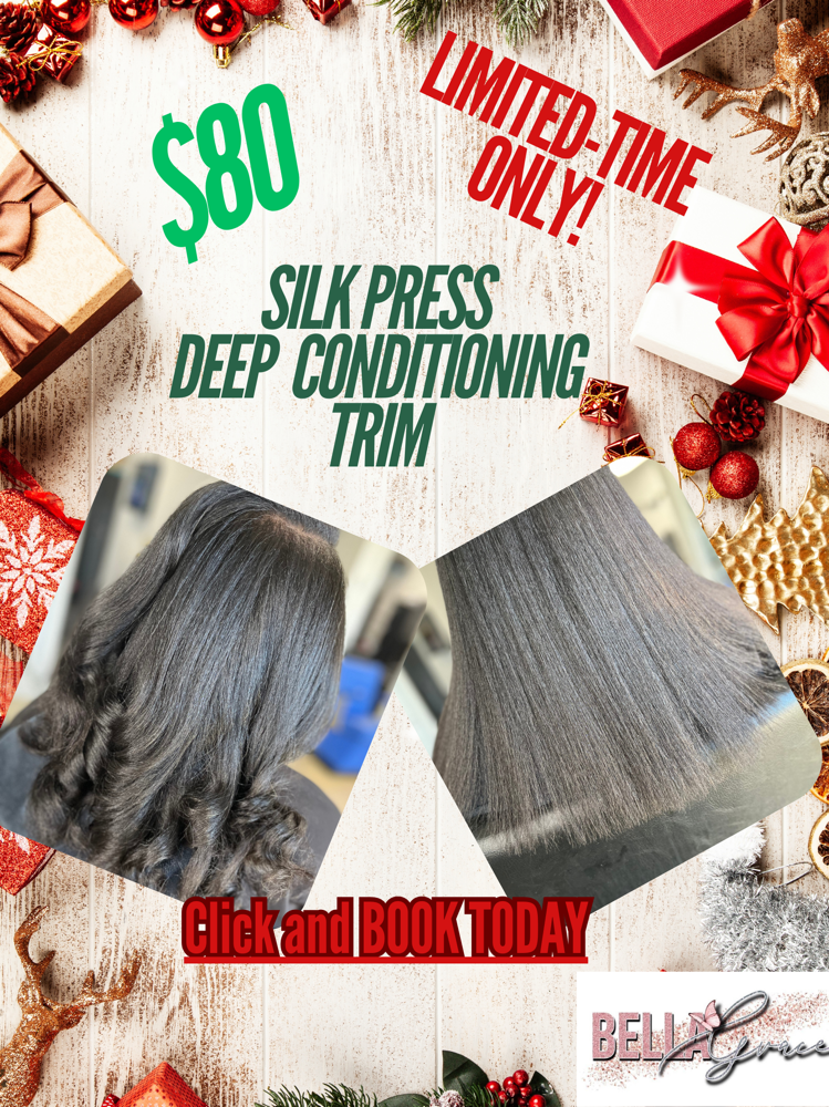 Silk Press at Bella Grace Creatives in Fayetteville, NC