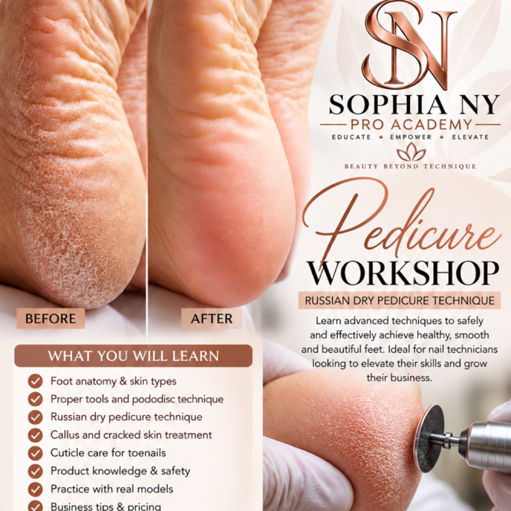 ✨ Russian Dry Pedicure Workshop ✨ at Sophia NY Nails & Beauty in Boca Raton, FL