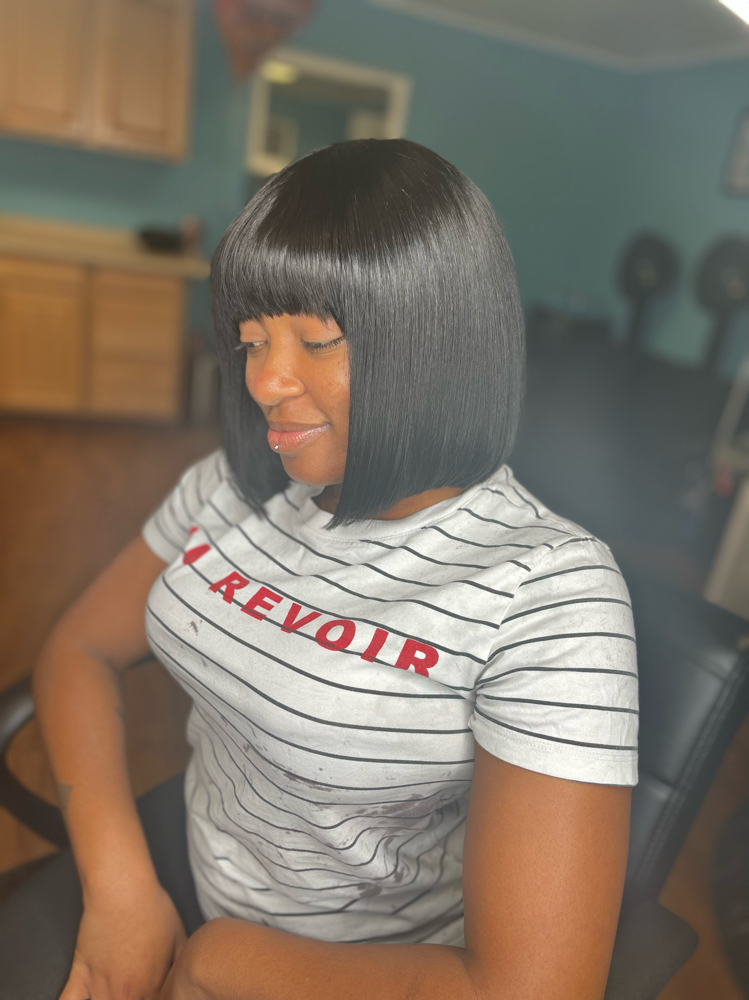 FULL QUICK WEAVE BOB at Drea’s hair design in Oakland, CA