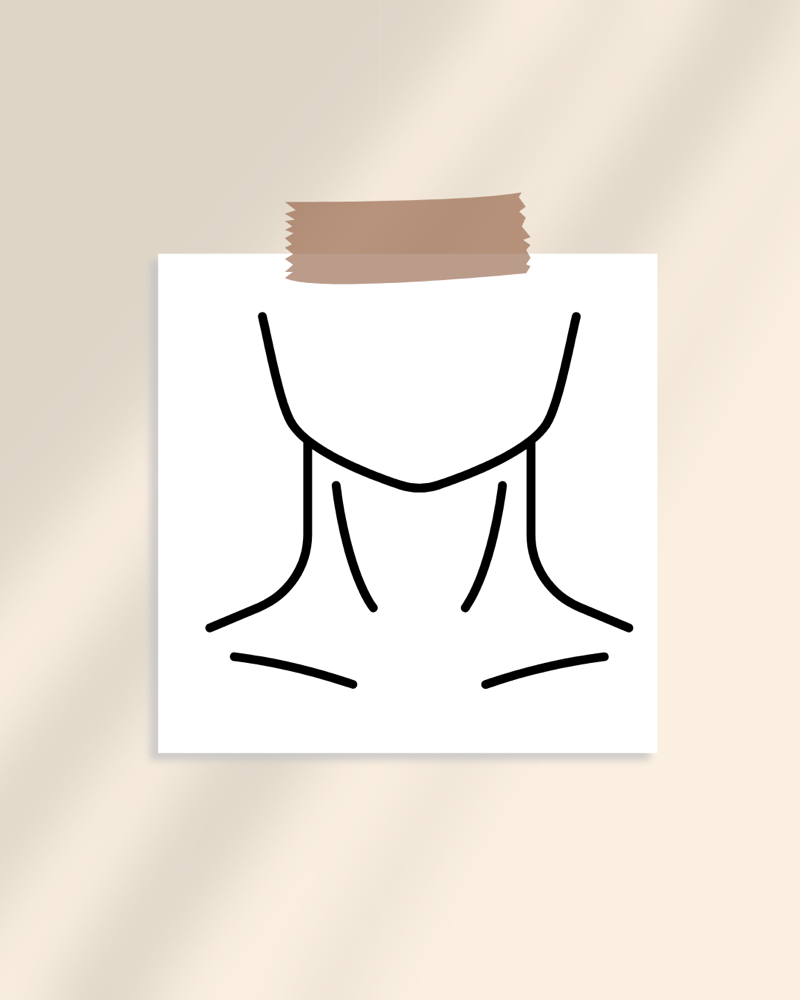 Neck (Front & back)