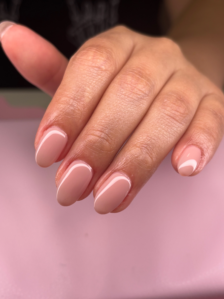 Russian Manicure + Gel Overlay