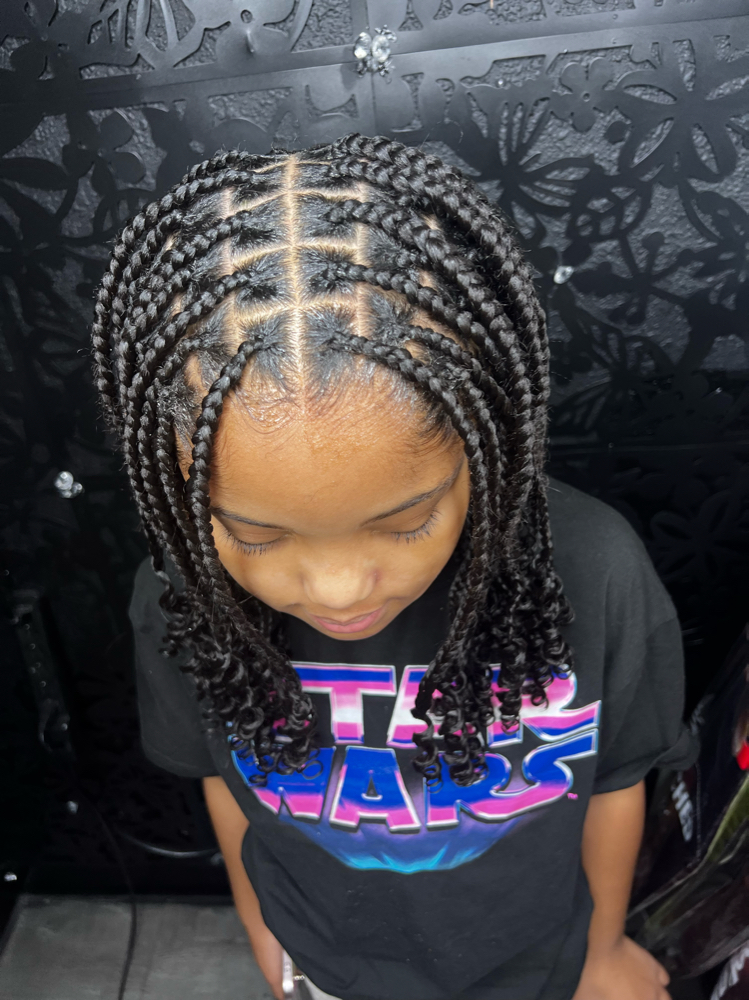 Kids Knotless Braids Medium Size