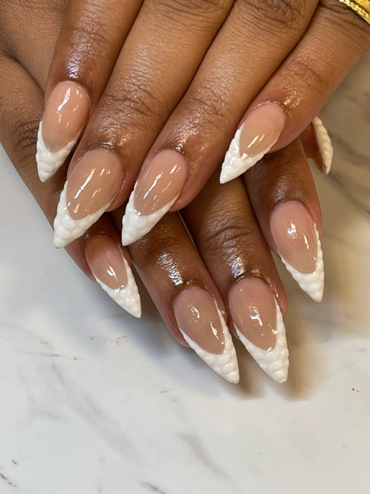 3D Reptile French Tip at Passel Salon - Toni Just Nailed It in Louisville, KY