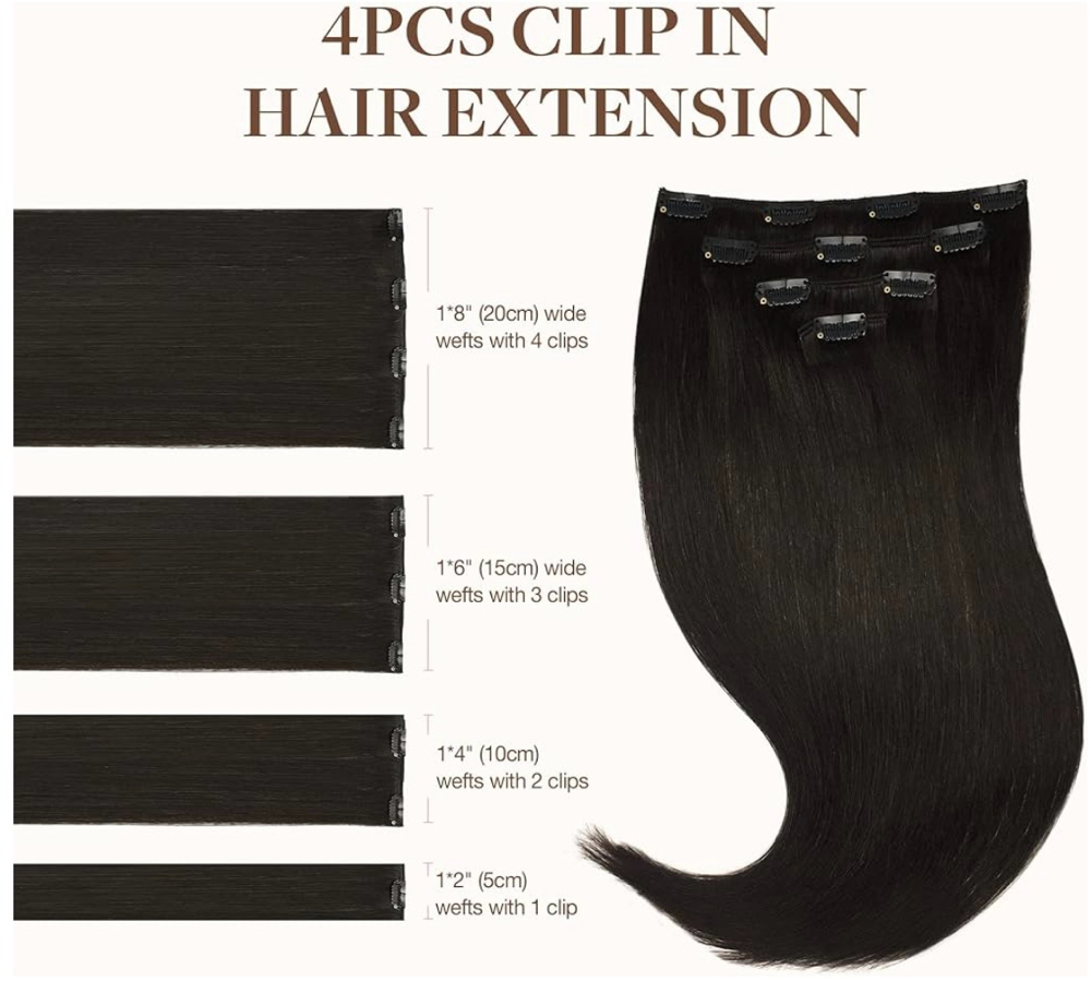 Clip-in Extensions 4 Piece Install