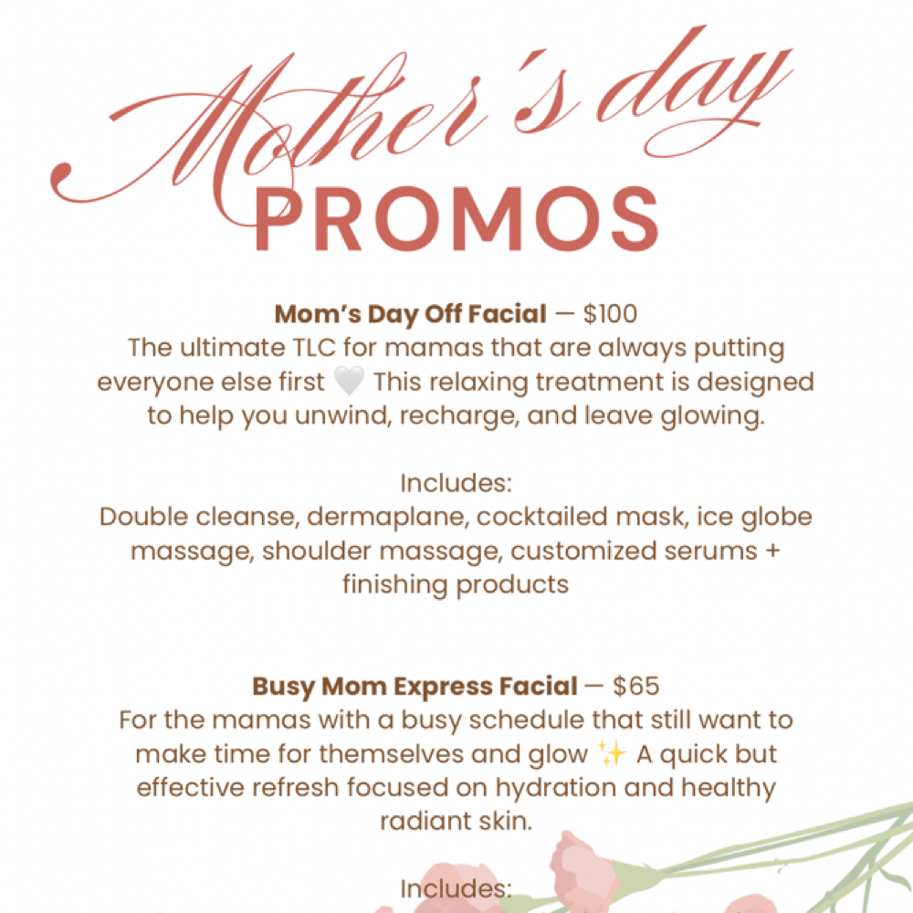 Mothers Day: Moms Day Off Facial at SKNGLO Aesthetics in Victorville, CA