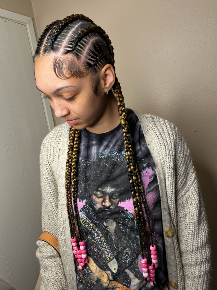 6 Feed In Braids