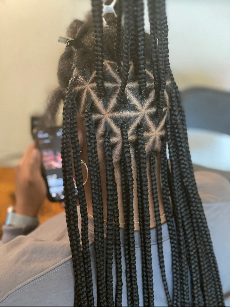 Triangle Part Knotless Med Braids