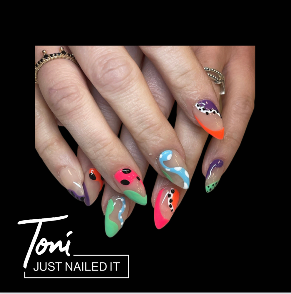 Abstract Nail Art at Passel Salon - Toni Just Nailed It in Louisville, KY