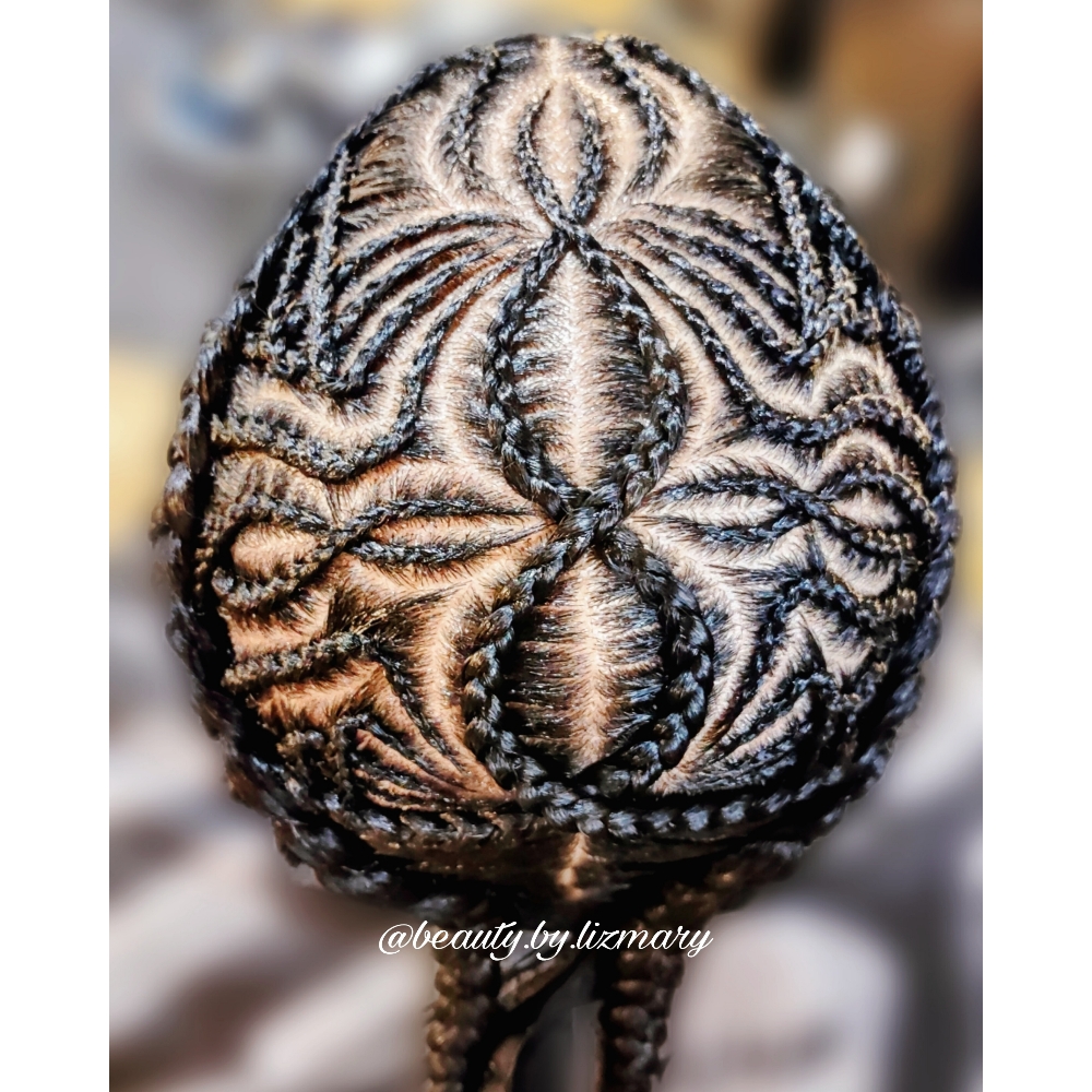 2 Braid Fishbone W/Slight Design
