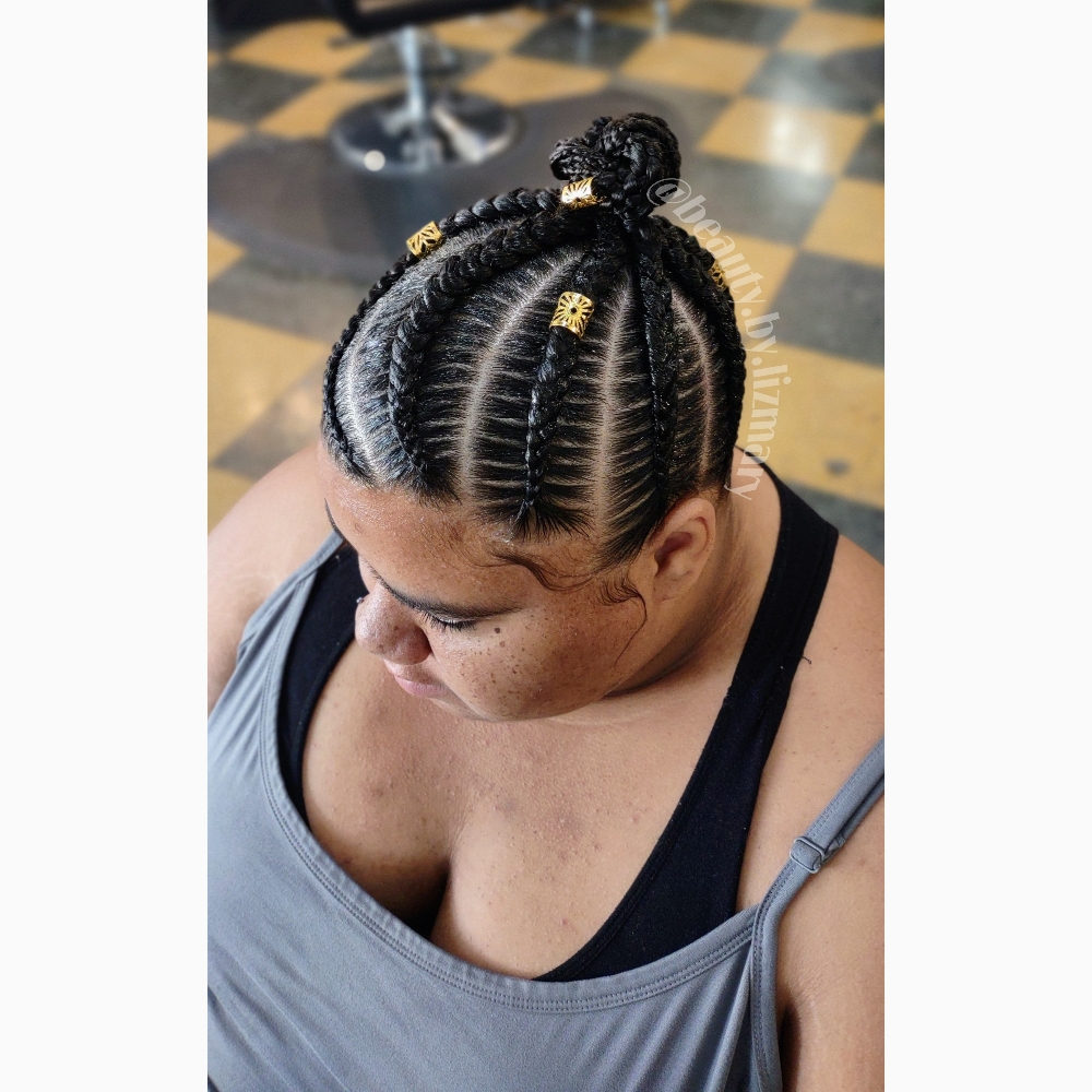 Braided Ponytail (7 Braids)
