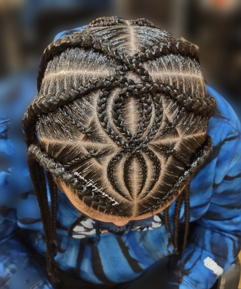 Pop Smoke 8 Braids With Design