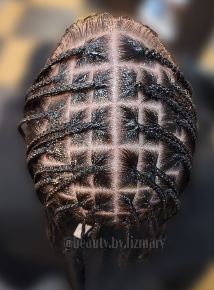 Manbun Single Plaits (Medium)