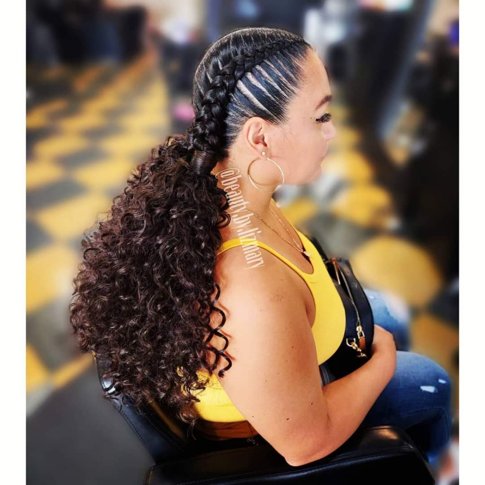 2 Braids W/Curly Ends