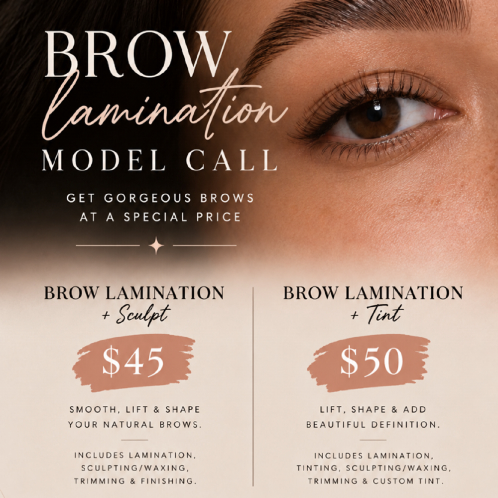 Brow Lami & Tint at Orange Moon Body Barr in Hampton, VA