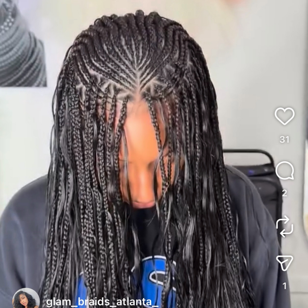 FLIP OVER FULANI BRAIDS at Glam Braids in Marietta, GA