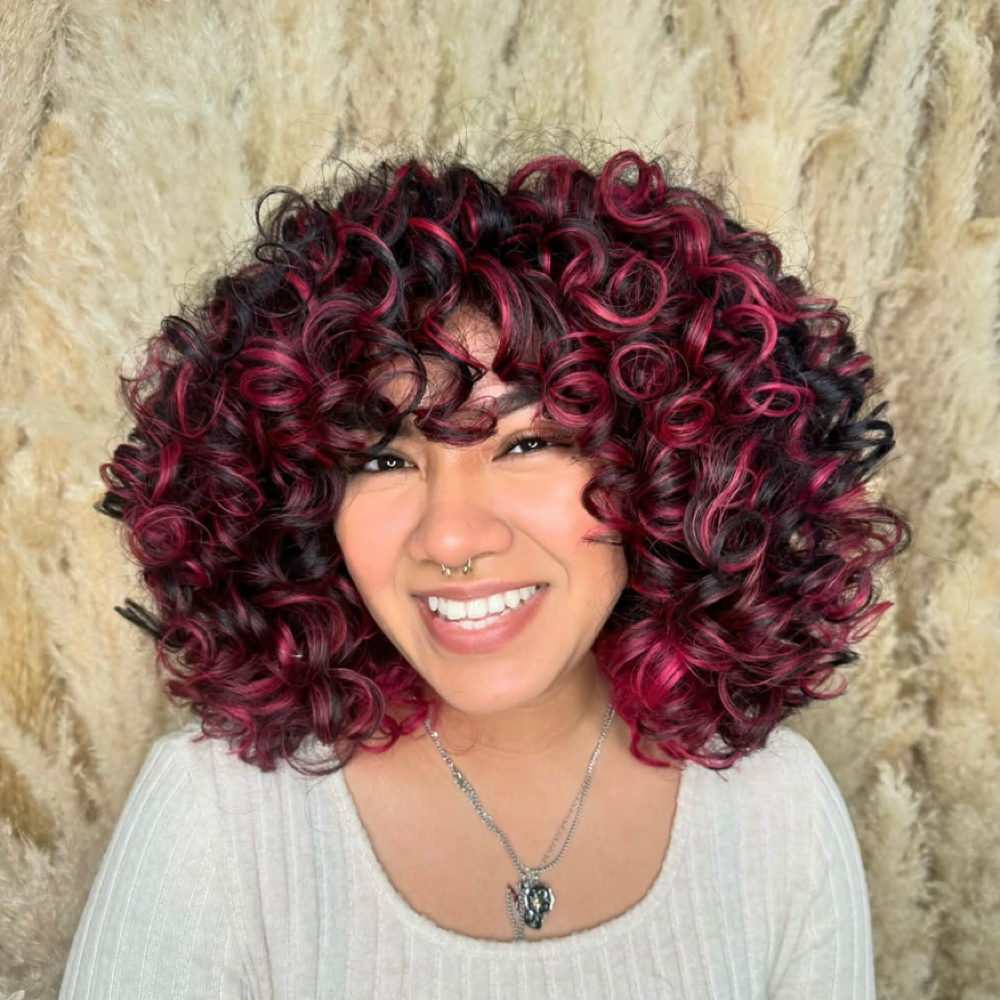 Full highlights /Balayage at Curl Haven in Woodbridge, NJ