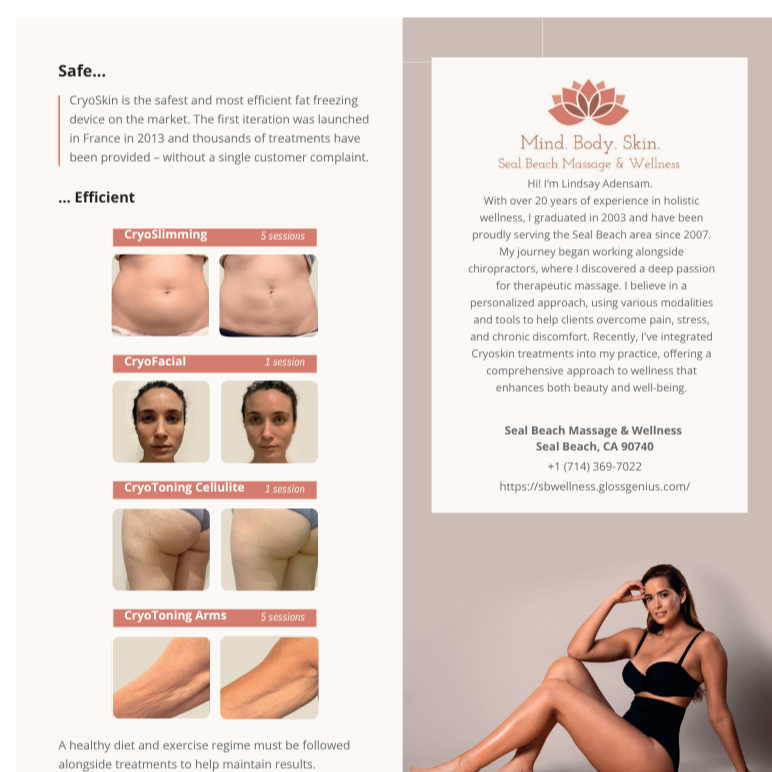 CryoSkin Slimming Treatment/ Intro at Seal Beach Massage & Wellness in Seal Beach, CA