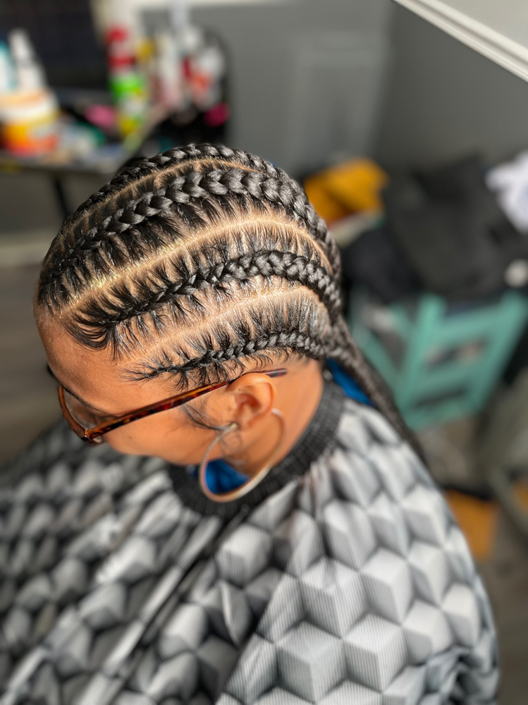 6  Feed In Braids