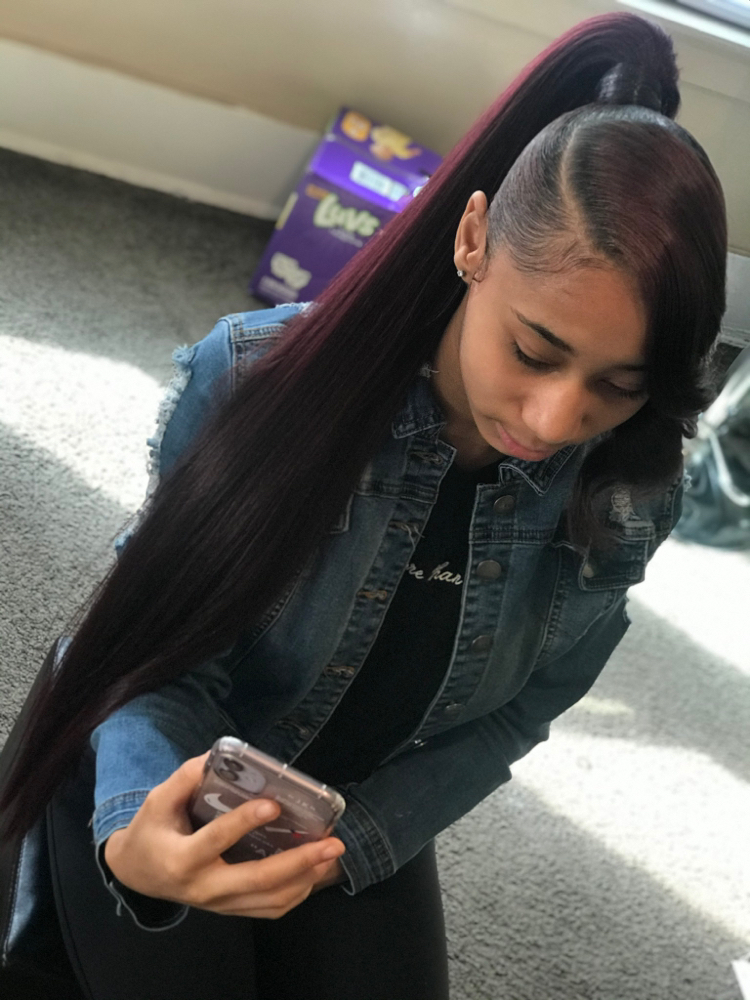 Side Part Pony