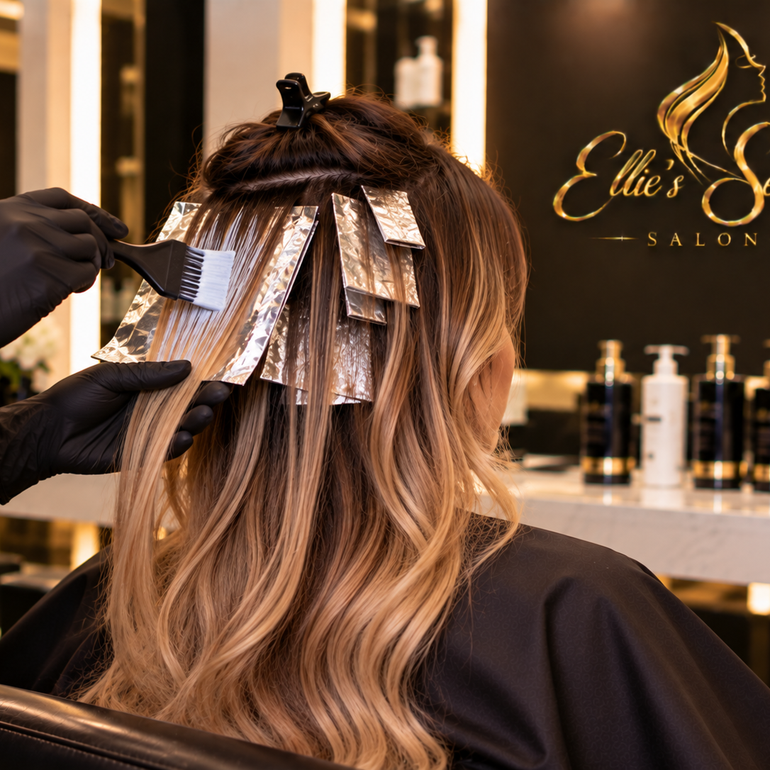 Partial Highlights (18 foil) at Ellie’s secret salon in Irvine, CA