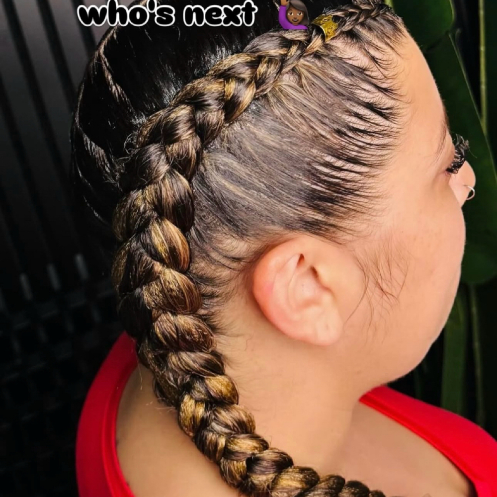 two cornrow at Bel hair company llc in orange, NJ