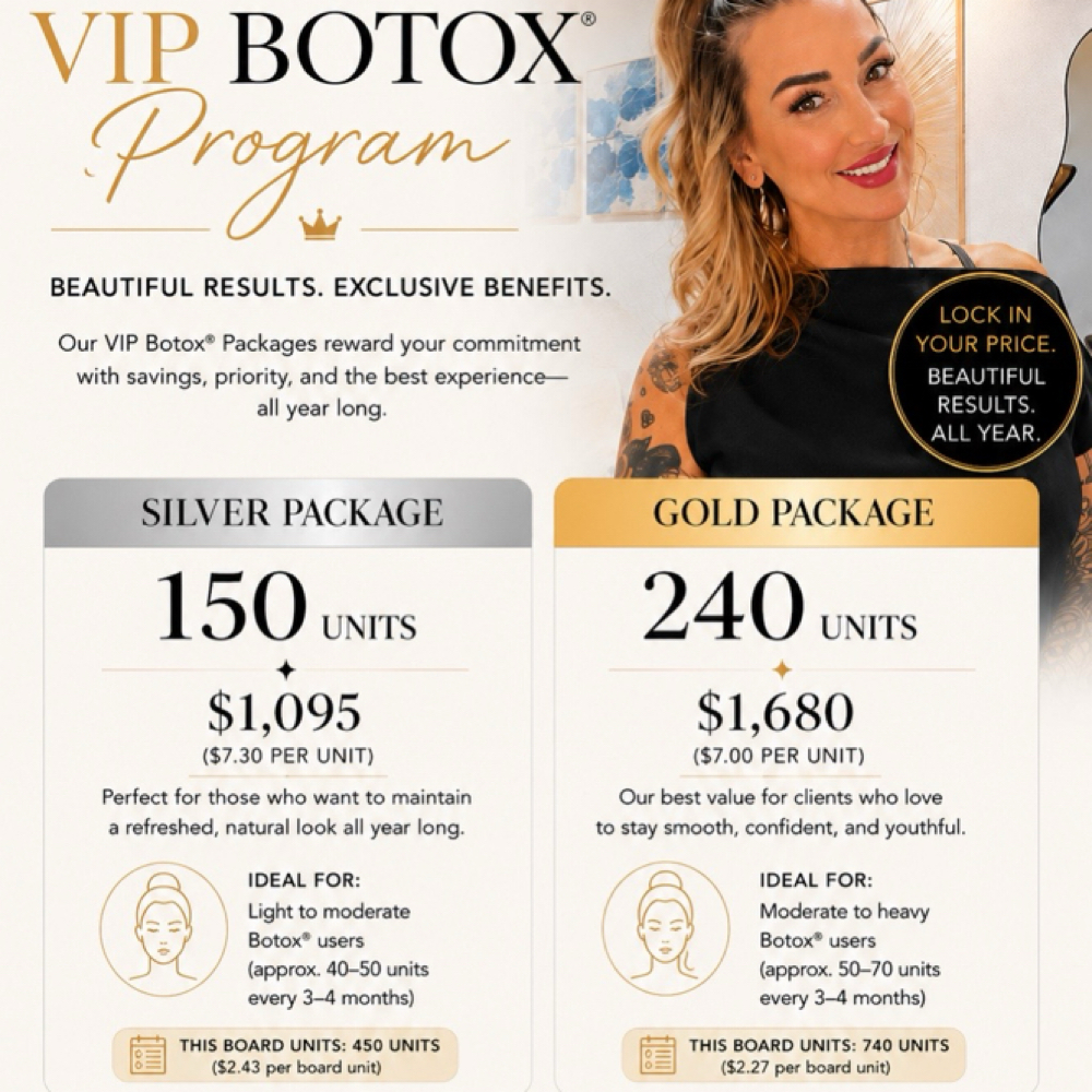 VIP Botox Package at Perfect Aesthetics & Spa -Appointments are exclusively booked online in Cedar Park, TX