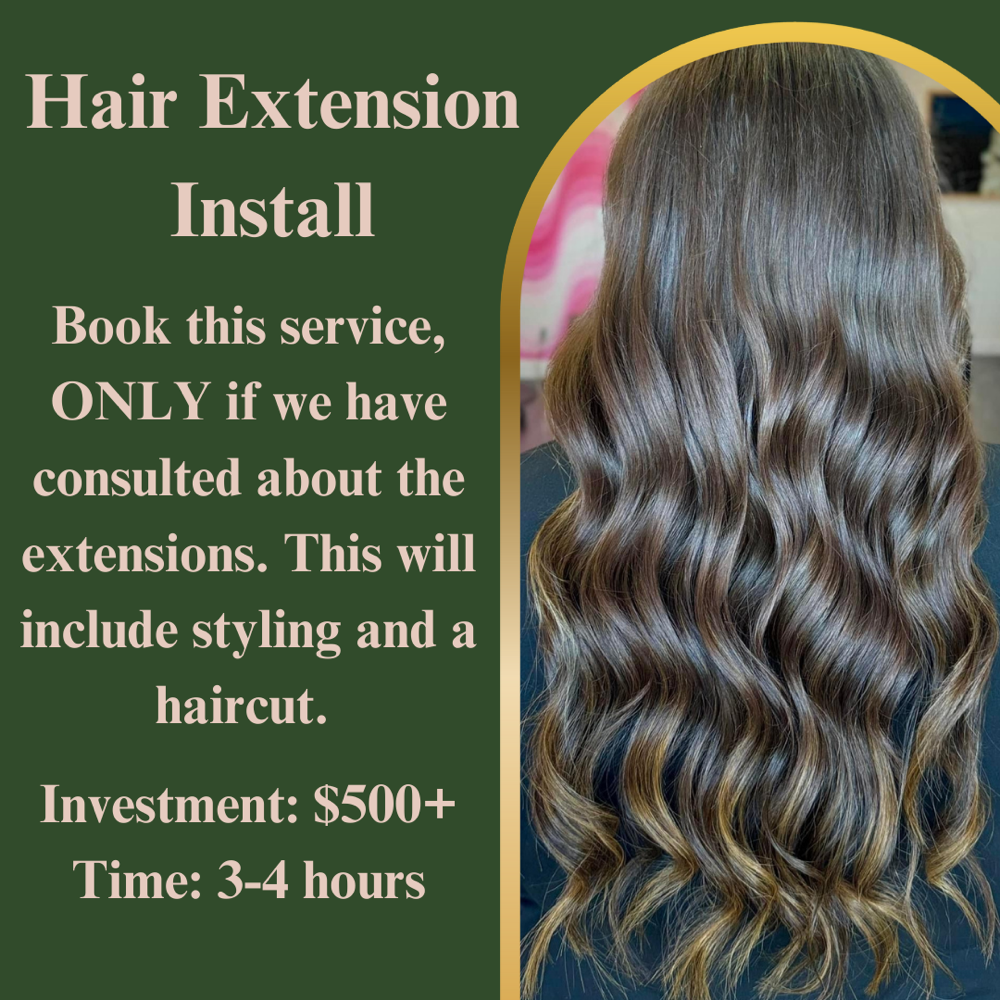 HAIR EXTENSION INSTALL