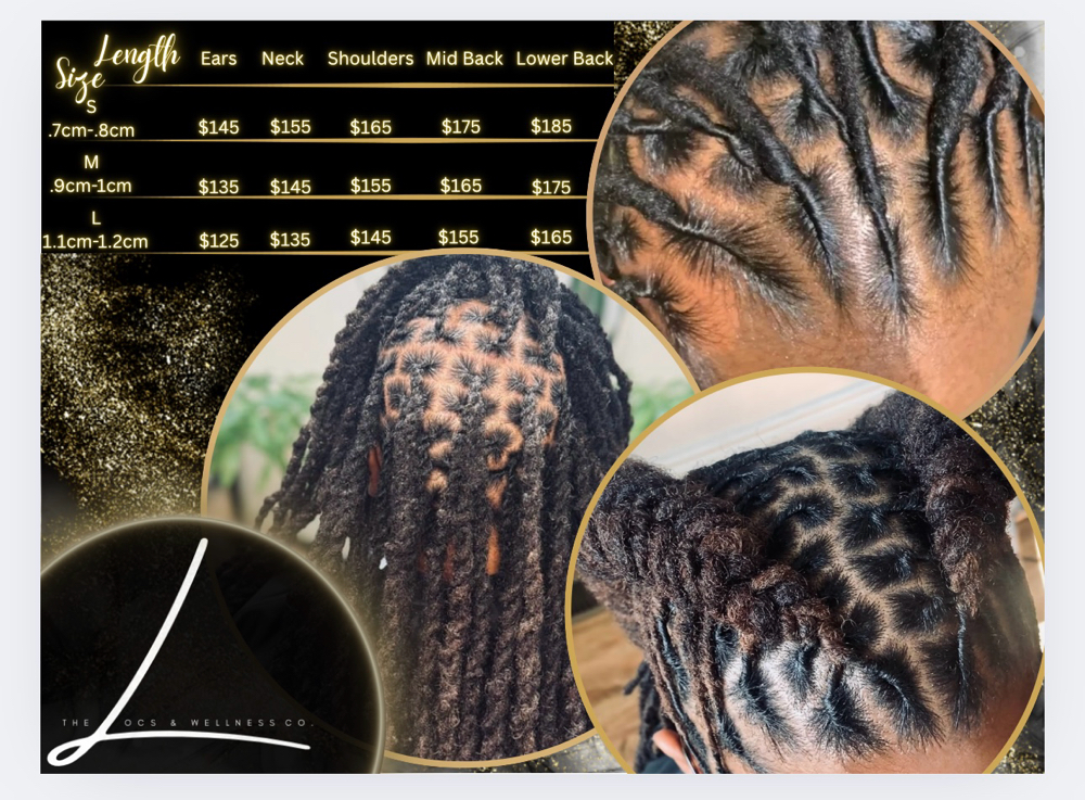 Traditional Size Retwist at The Locs & Wellness Co. in St. Louis, MO
