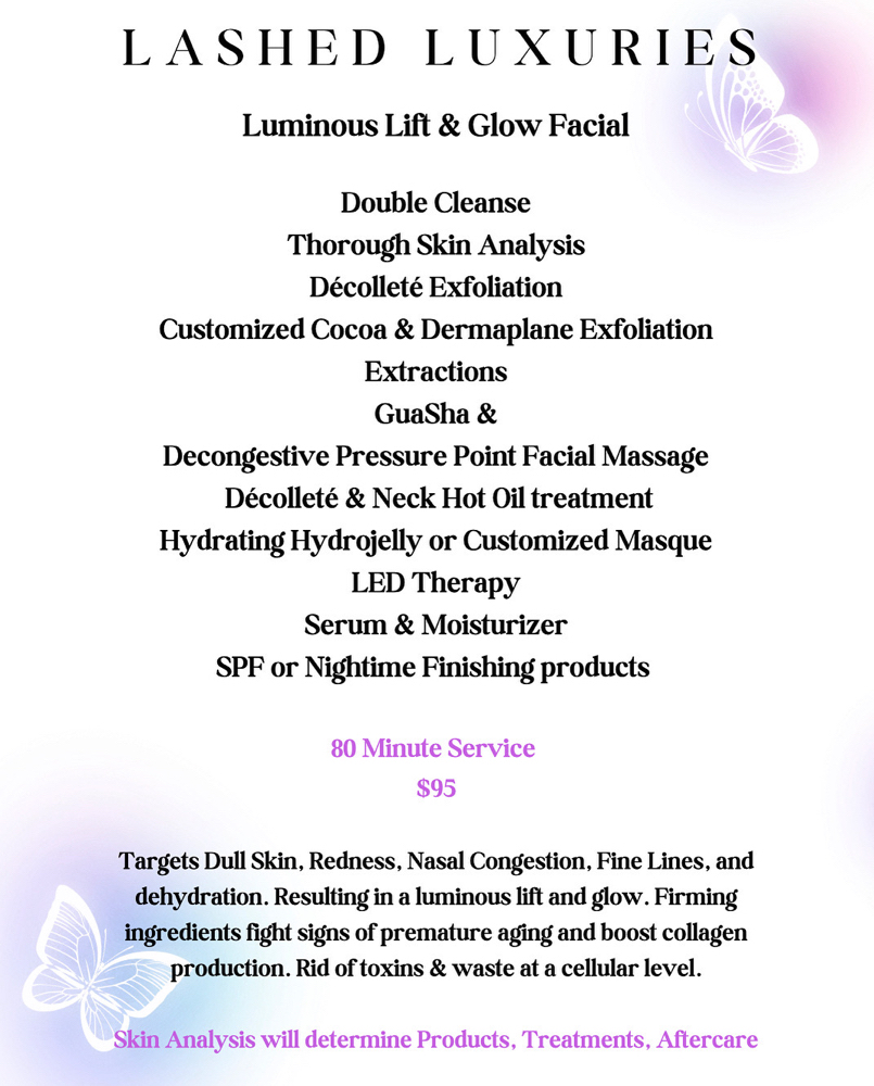 Luminious Glow Facial at Lashed Luxuries in Santa Clarita, CA