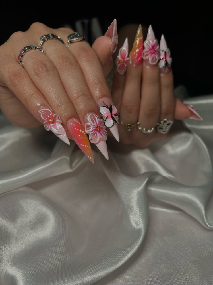 long length acrylic nails