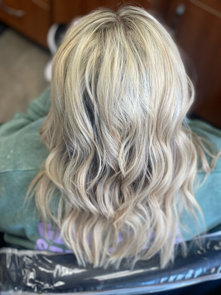 Partial Heavy Highlights +Haircut