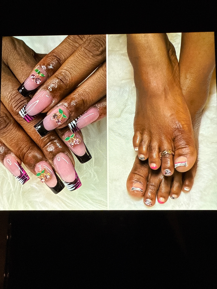 Freestyle Full Set +Pedicure Combo