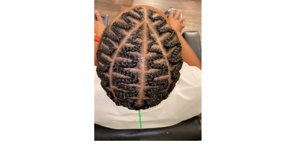 Mens Zig Zag Braids With Under Cut