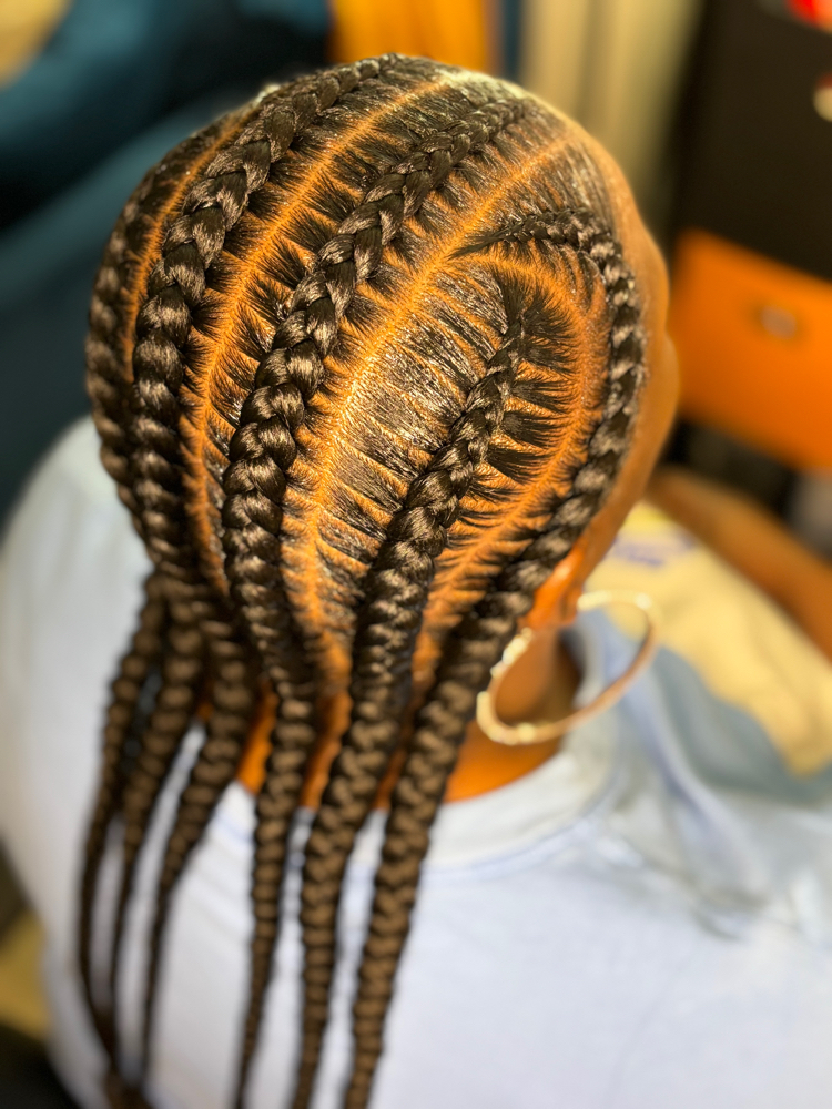 6 Stitch Braids (Simple Design) at Styles By Lacci in Glendale, AZ