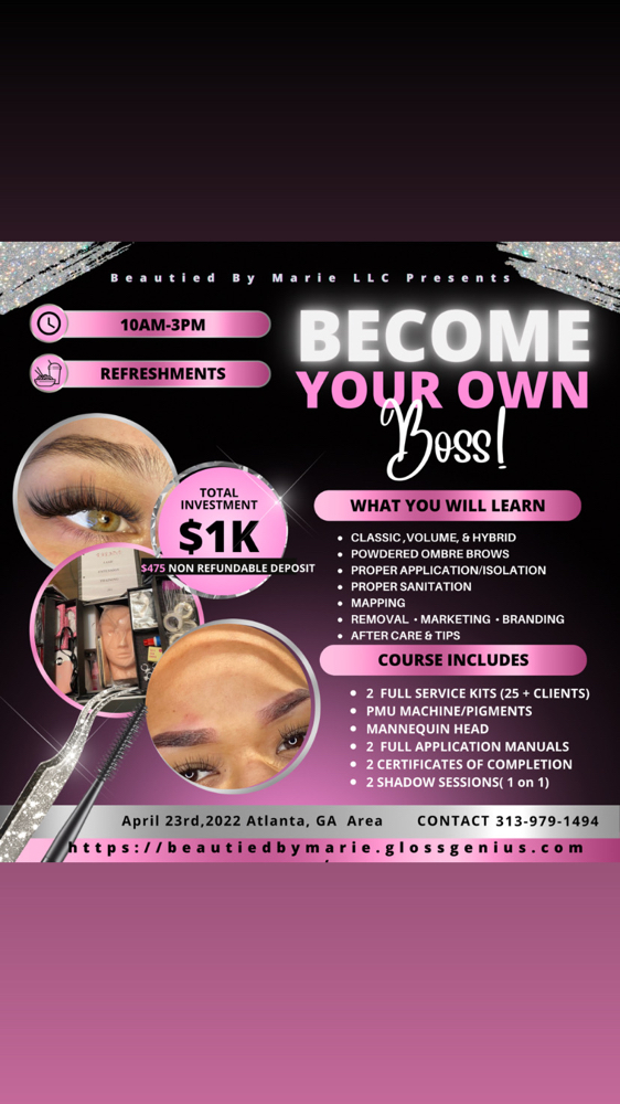 ATL Lash and Ombre’ Brows Class