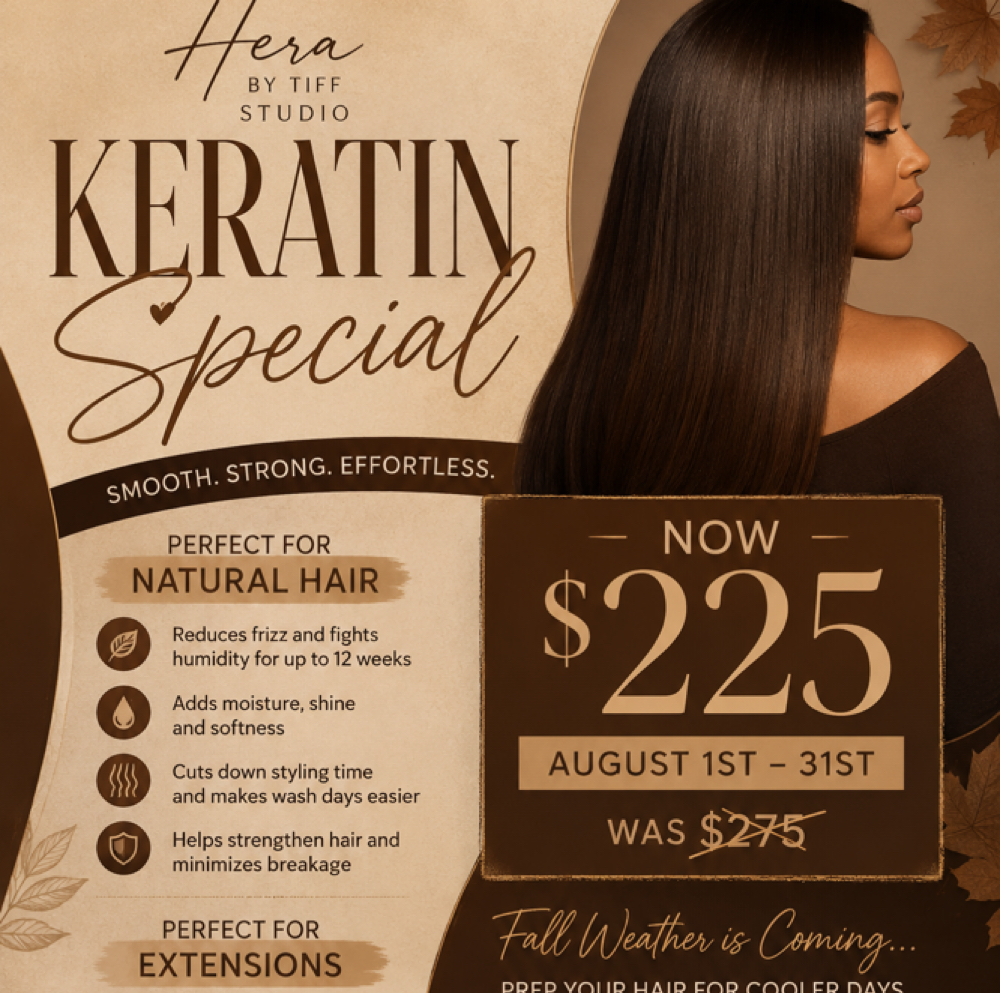 Keratin Smoothing Offer at Hera By Tiff Studio, LLC in Mooresville, NC