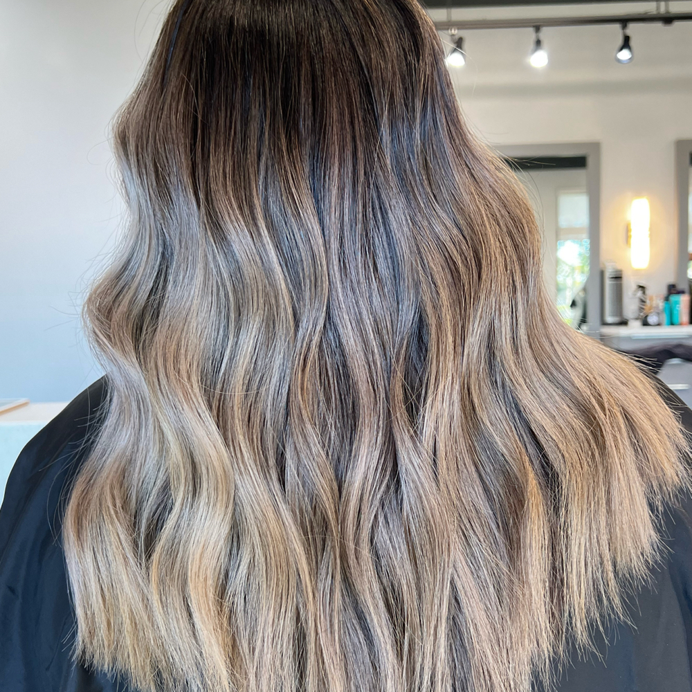 Balayage + Root Melt + Toner