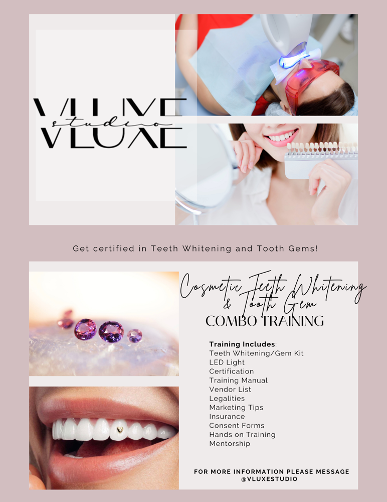 Teeth Whitening/Tooth Gem Training at Vluxe Studio in Newcastle, WA