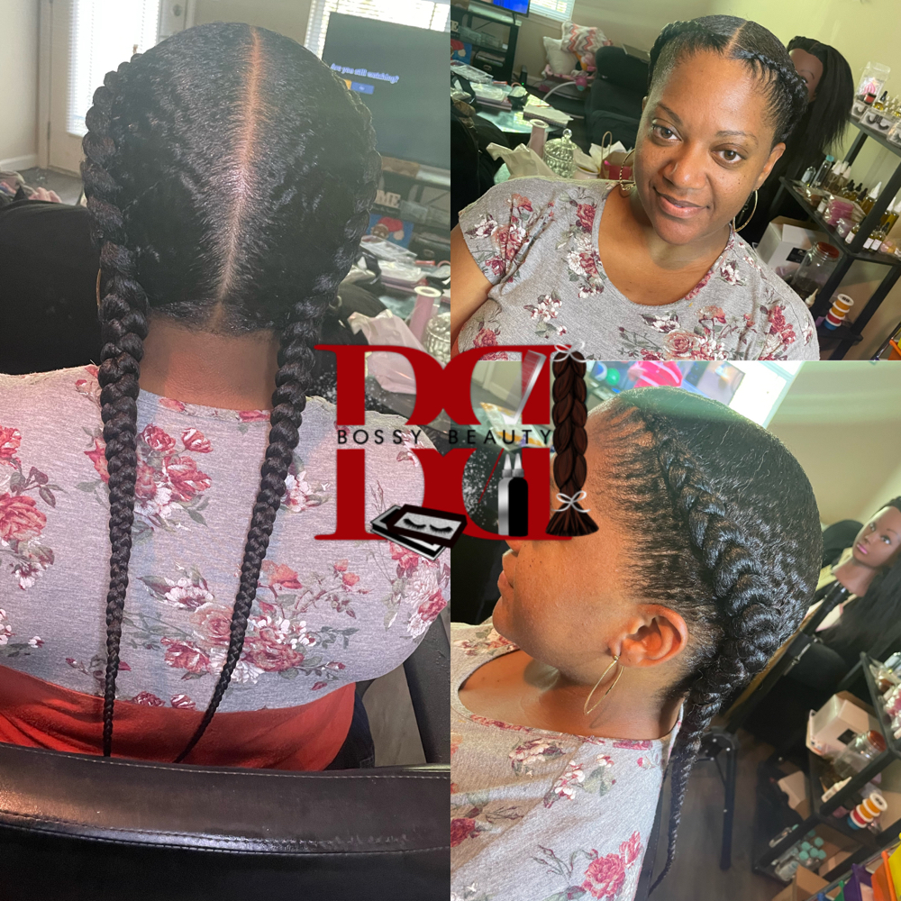 2 Feed In Braids