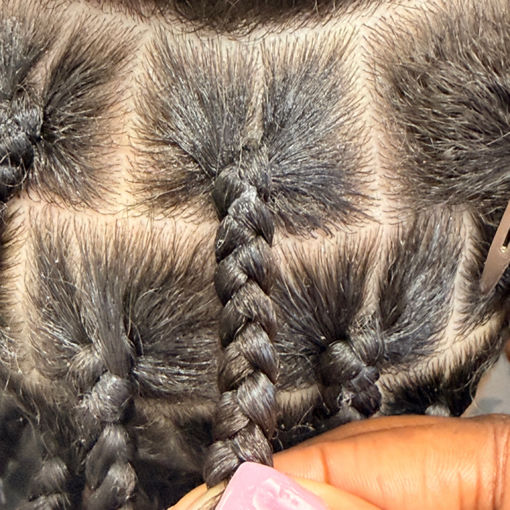 Medium Knotless Braids at Mane In The Mirror Salon in Charlotte, NC
