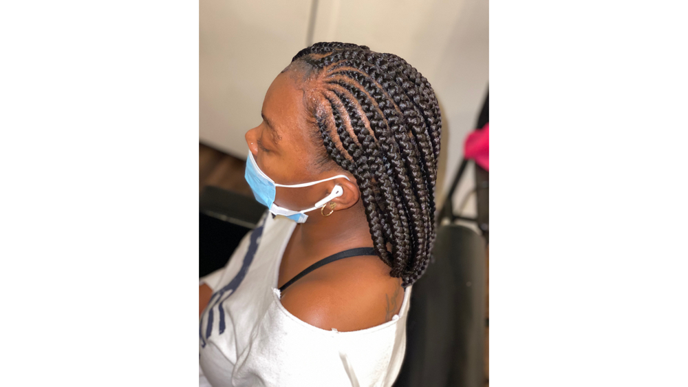 Bob Tribal Braids With Burnt Ends
