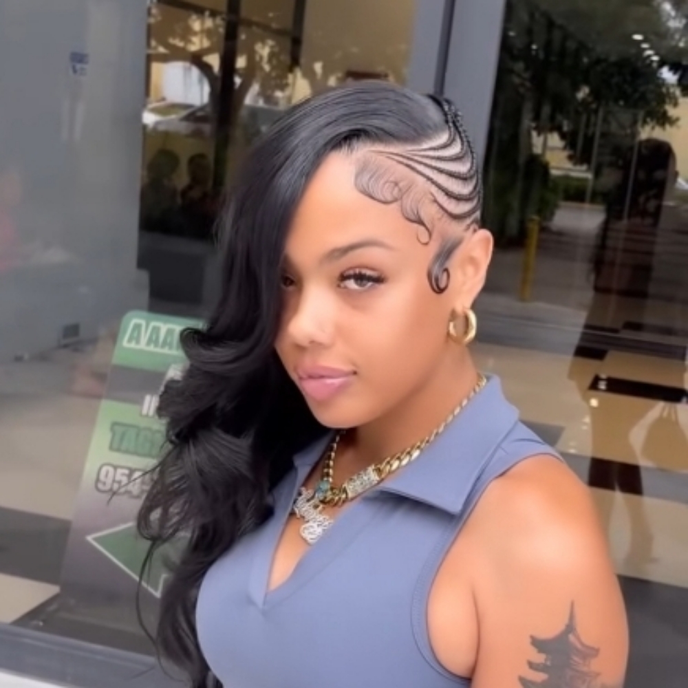 Cassie Side Braids W/Quick Weave