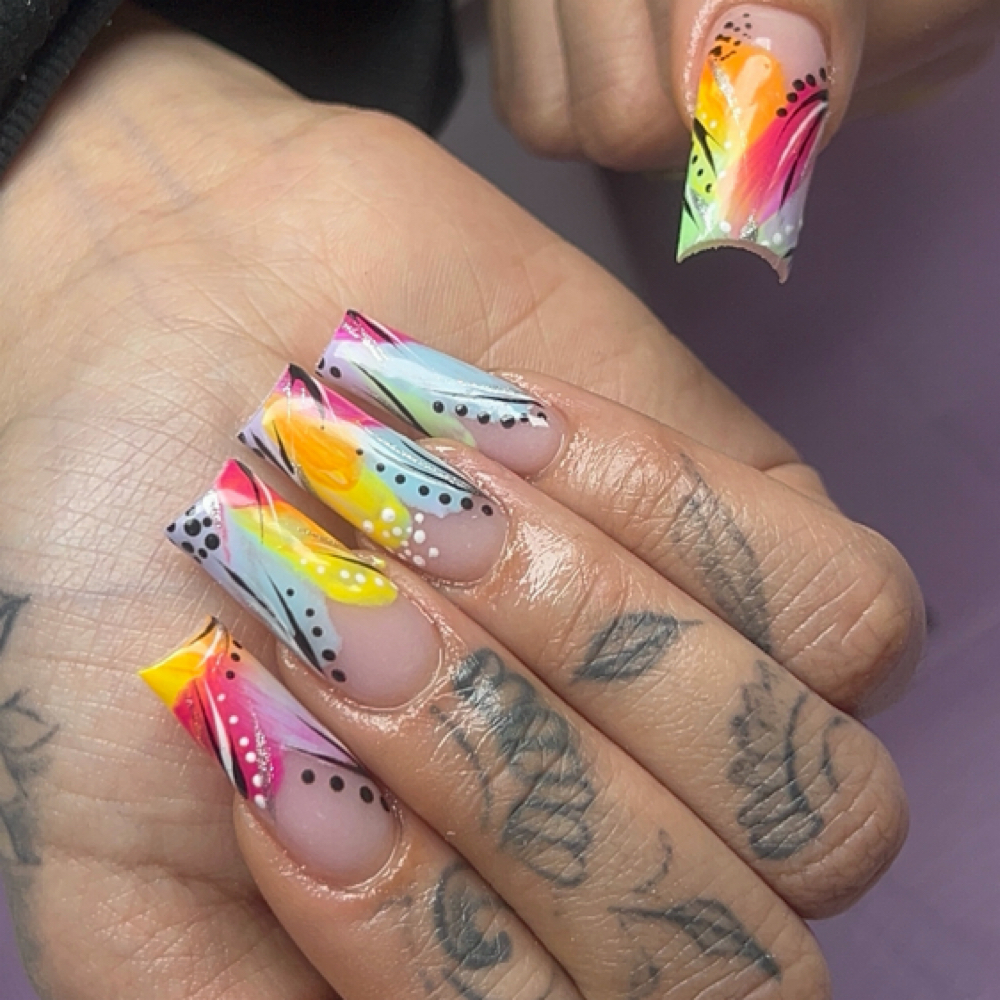 Long Acrylic Full Set at Acrylicsbymarii in See You Soon <3, CT