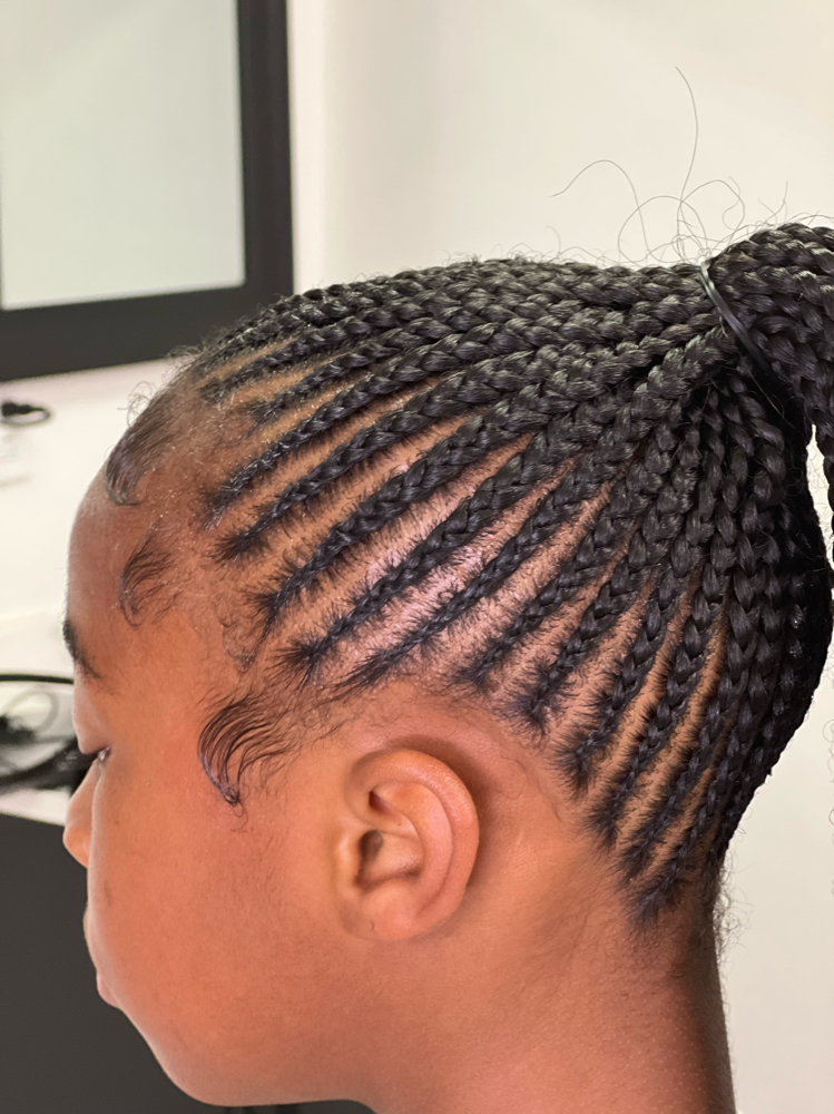 Kids Small High Braided ponytail